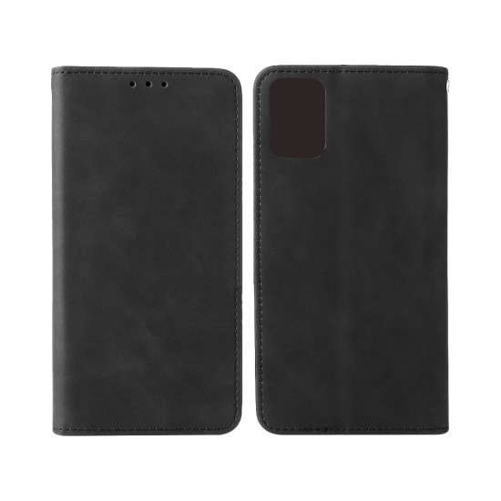 Capa de Couro com Bolso Interno para ZTE A31 Preto